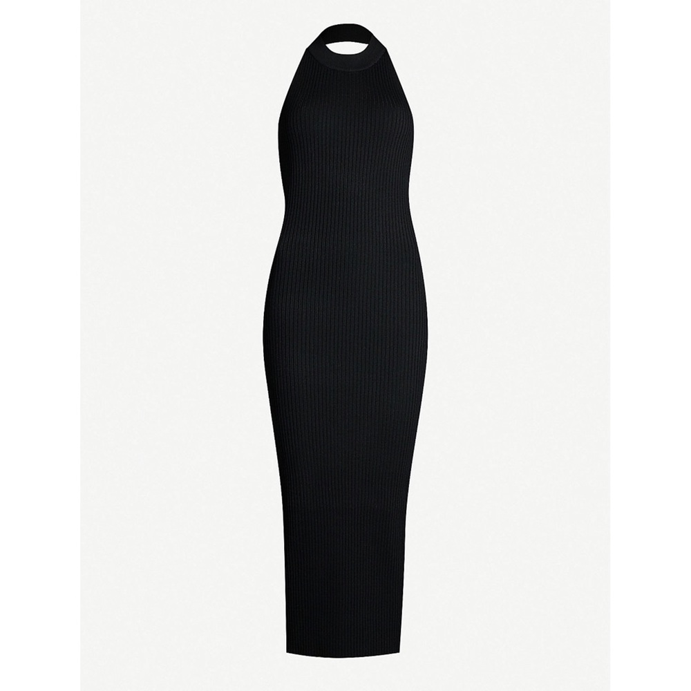 NWT Topshop Strappy-Back Knit Halter Maxi Dress